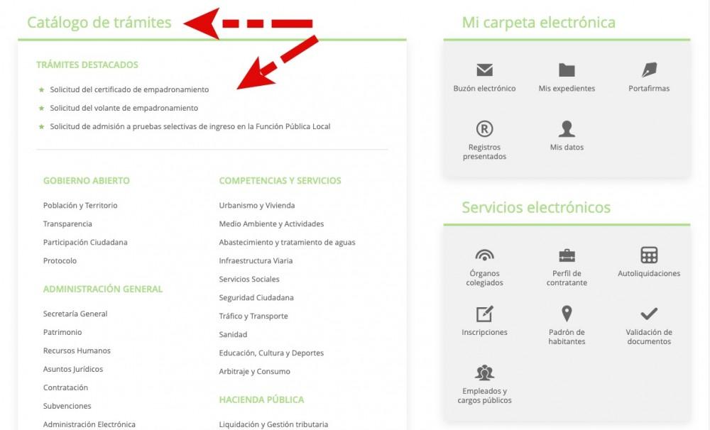 Catalogo tramites electronicos Castello 140520