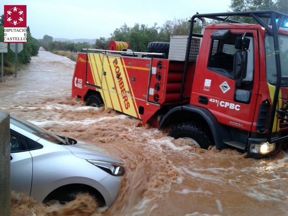 Benicarló, bomberos rescate lluvias