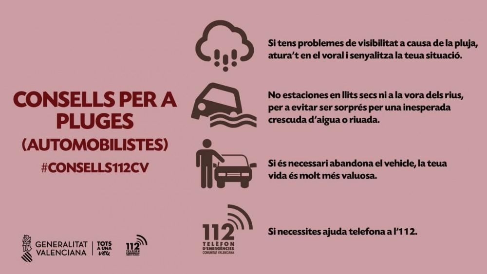 Consejos circular con lluvia