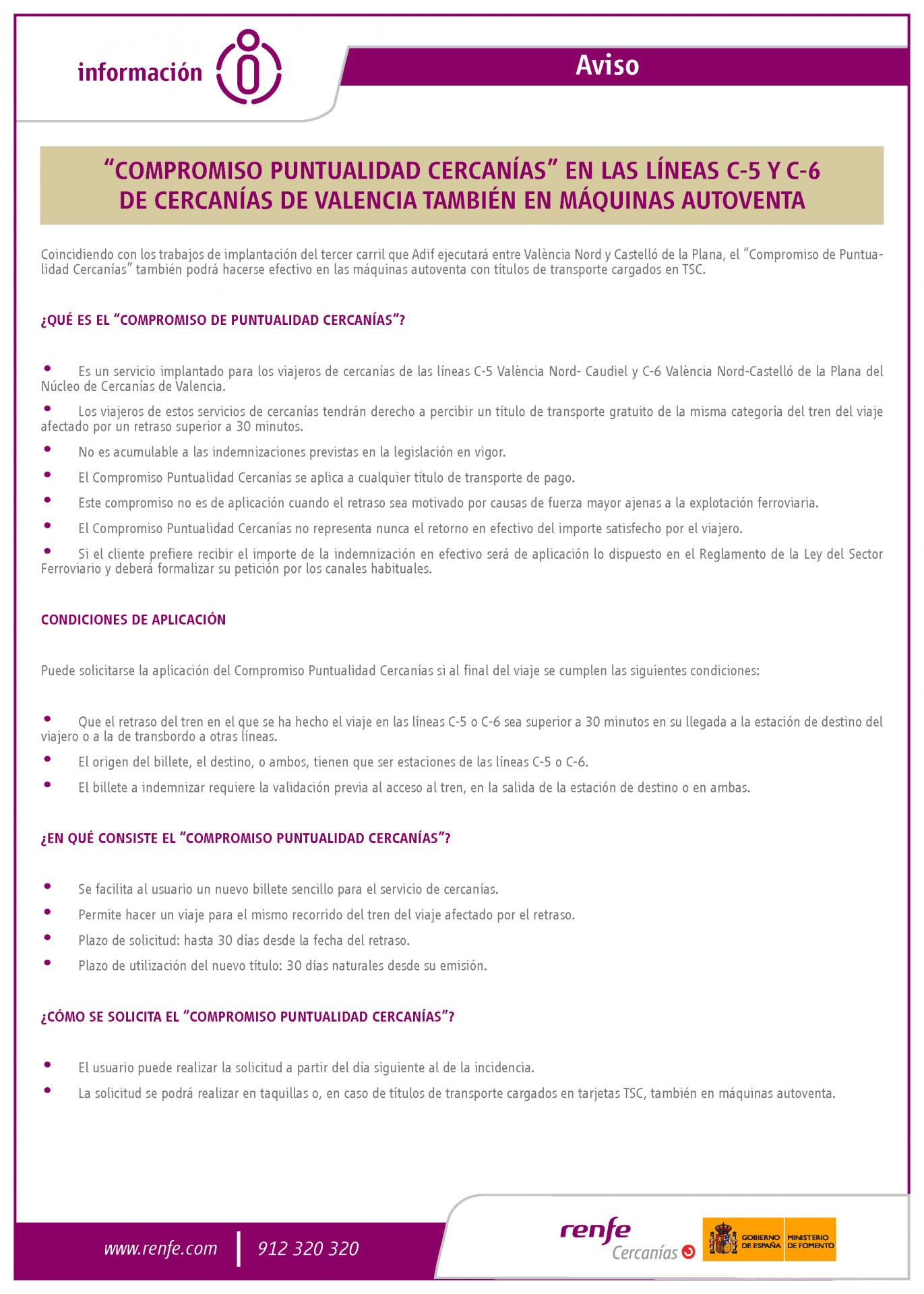 Compromiso puntualidad Renfe