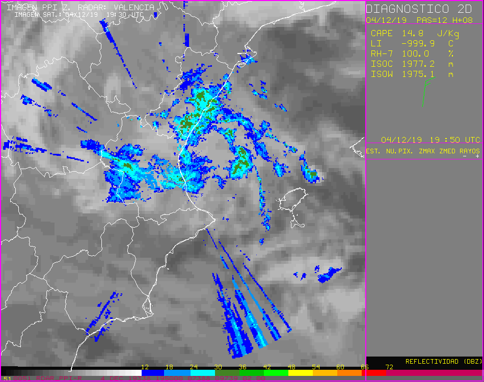 Mapa lluvias Aemet 4-12-2019