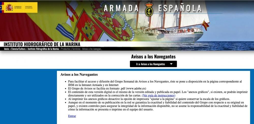 IHM Aviso Navegantes