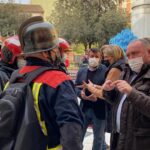 Protesta Bomberos Consorcio en Diputacion 211221