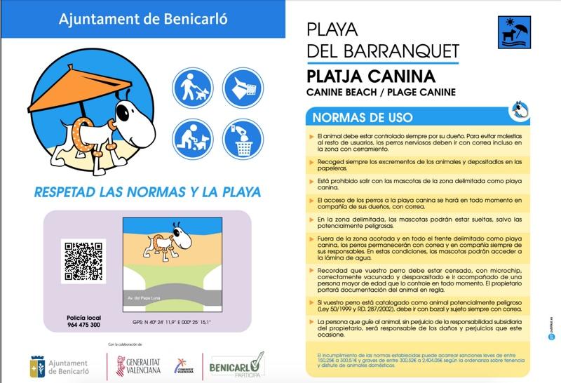 Normas playa perros Benicarló