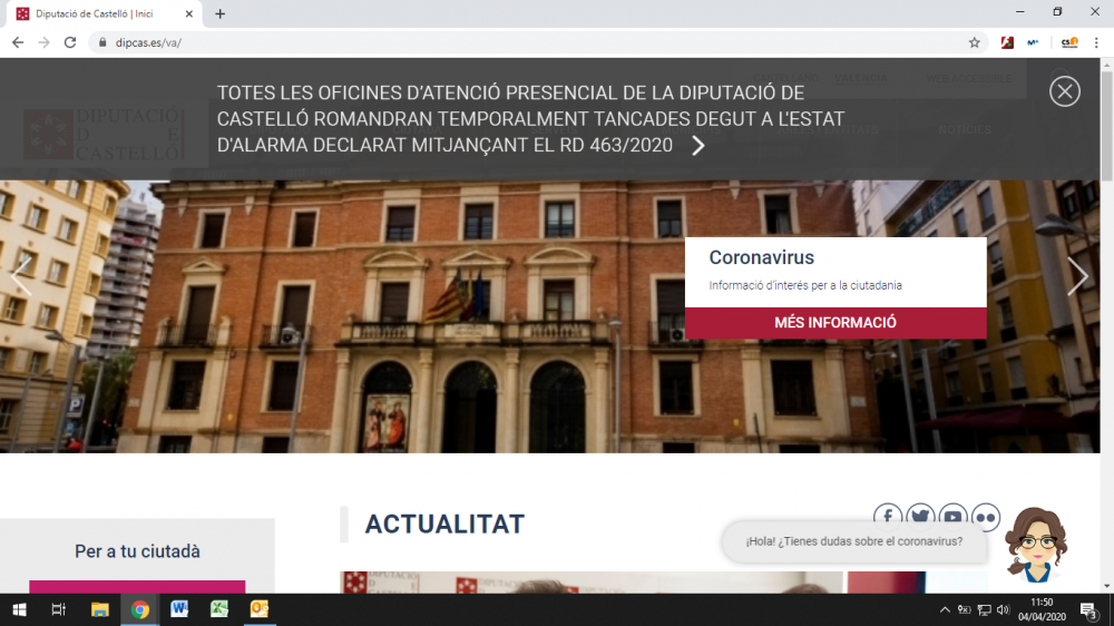 Página Web de la Diputación Castellón