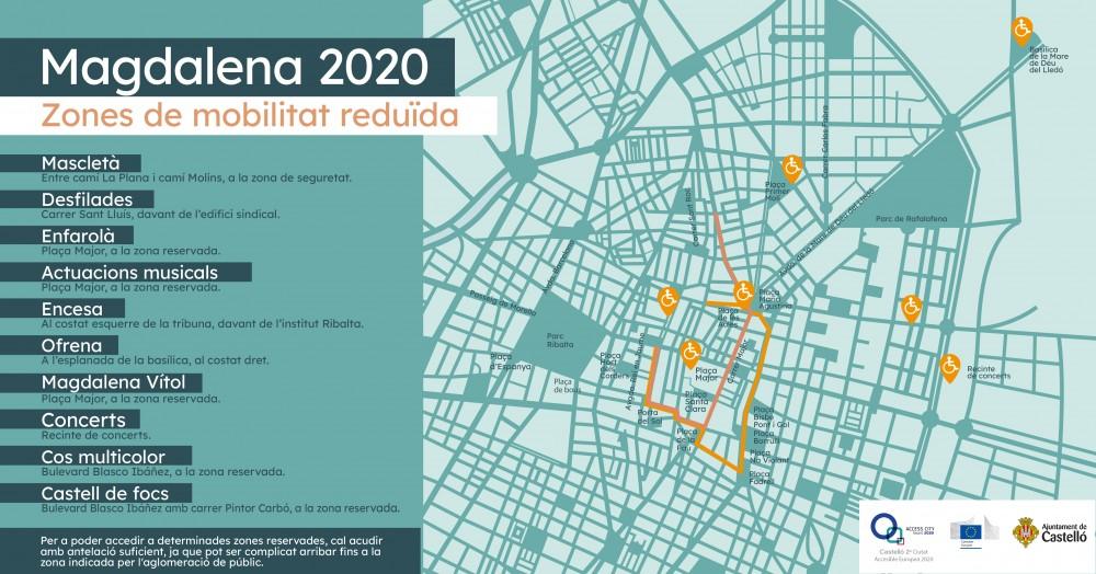 Planol - Zones de mobilitat reduida