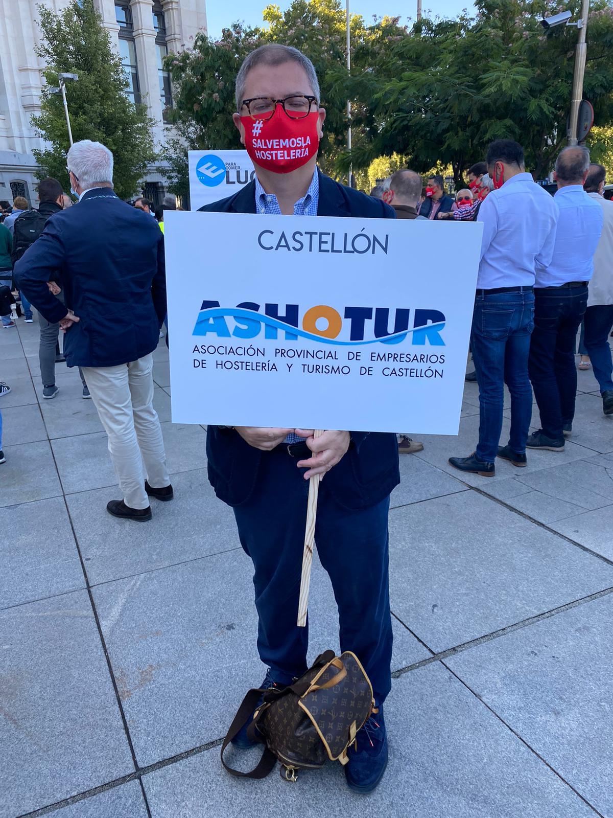 Ashotur en la concentración de Madrid