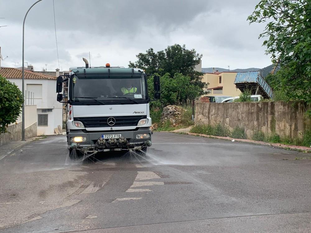 Santa Magdalena, neteja i desinfecció viària