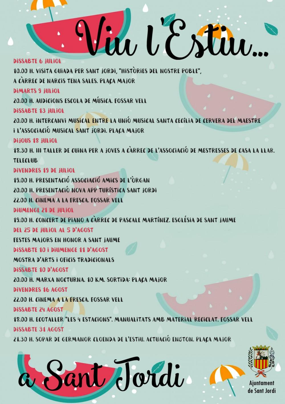 cartel viu estiu, Sant Jordi