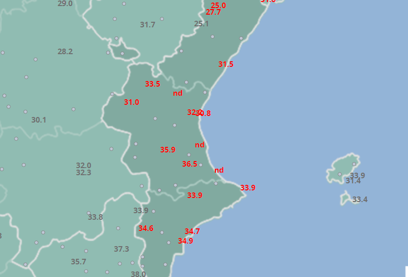 comunidad temperatura Aemet