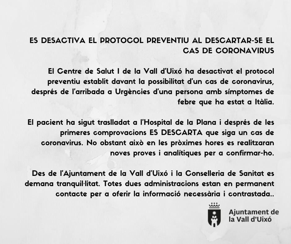 coronavirus vall duixo