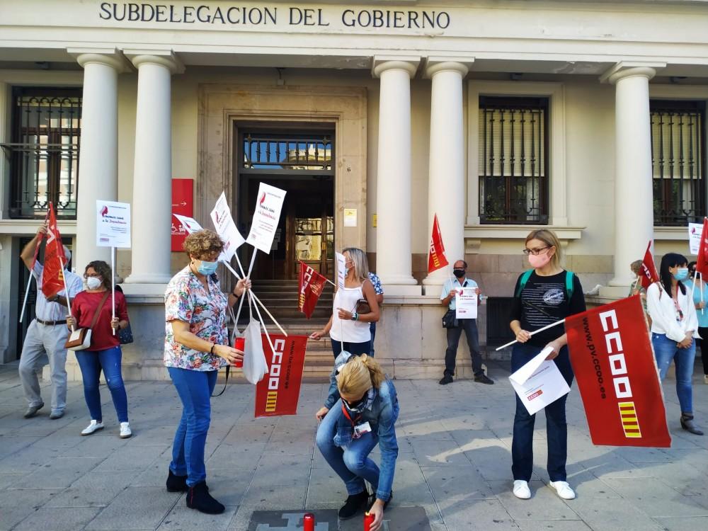 Castellón, CCOO concentración por dependencia