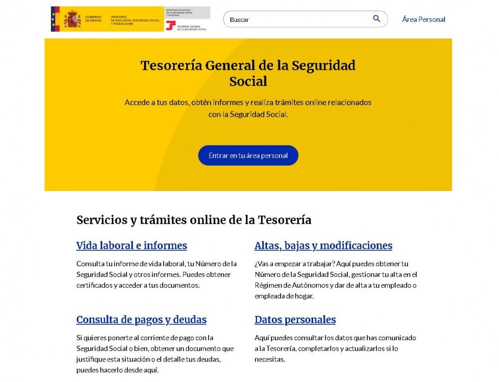 WEB Segruidad Social