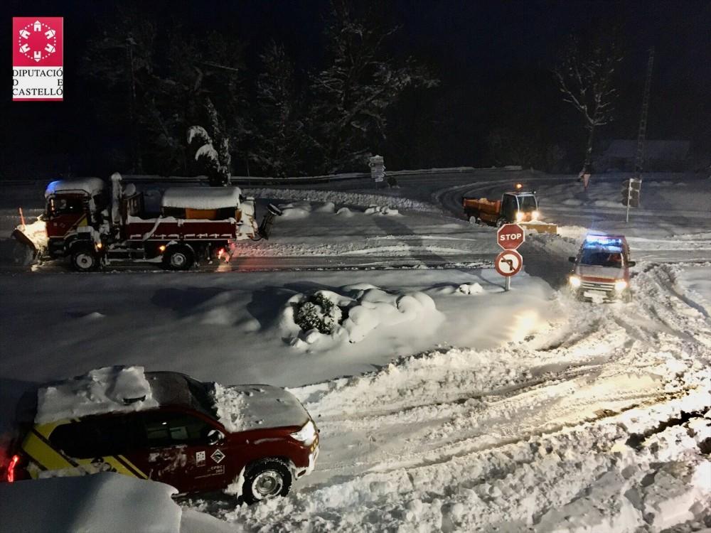 Varias localidades del interior de la provincia de Castellón permanecen aislados.