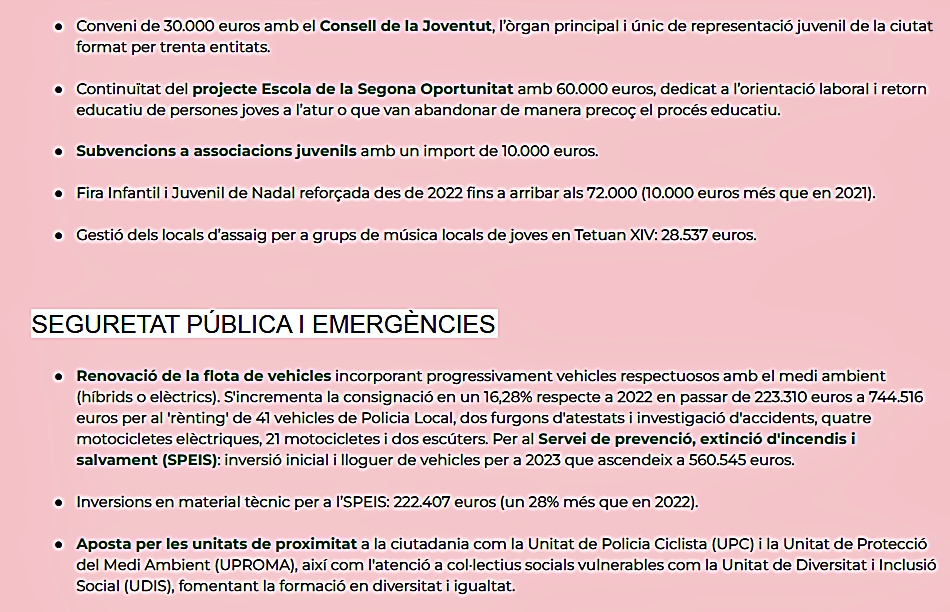 Presupuestos Castelló 2023