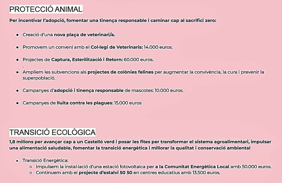 Presupuestos Castelló 2023