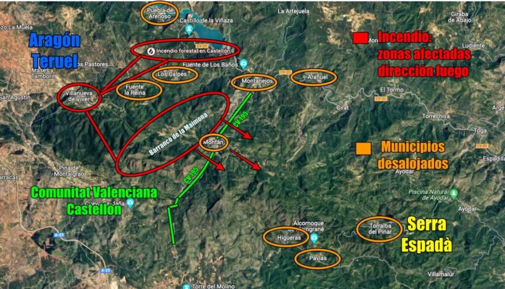 incendio Villanueva de Viver