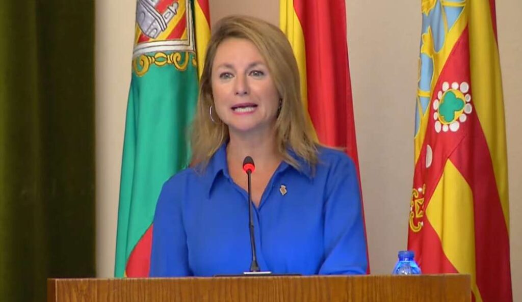 La alcaldesa Begoña Carrasco en el pleno de Castellón de diciembre 2024
