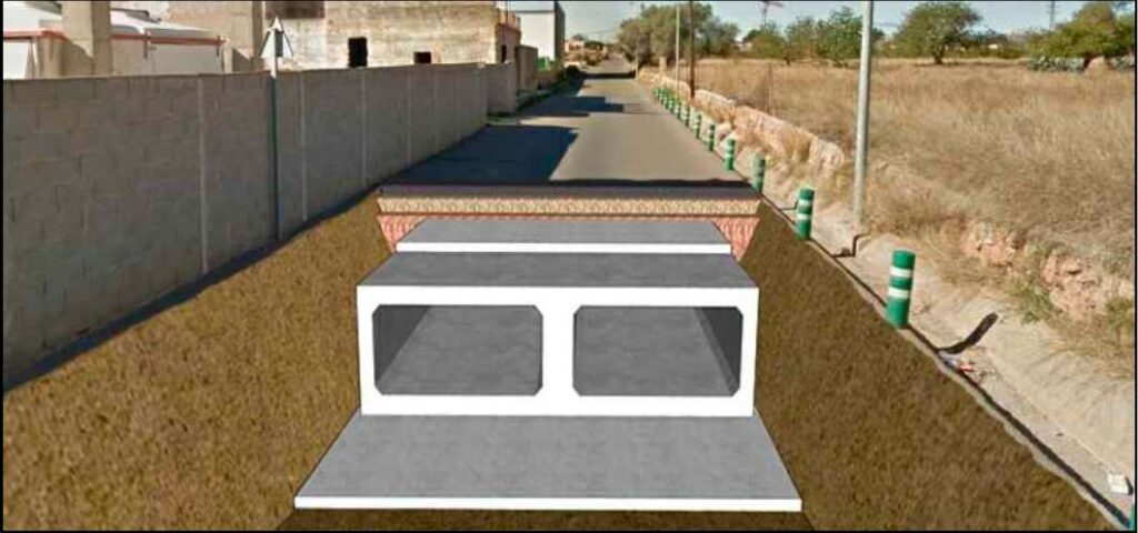 Proyecto de canalizacion del barranco del Sol en San Agustín y San Marcos