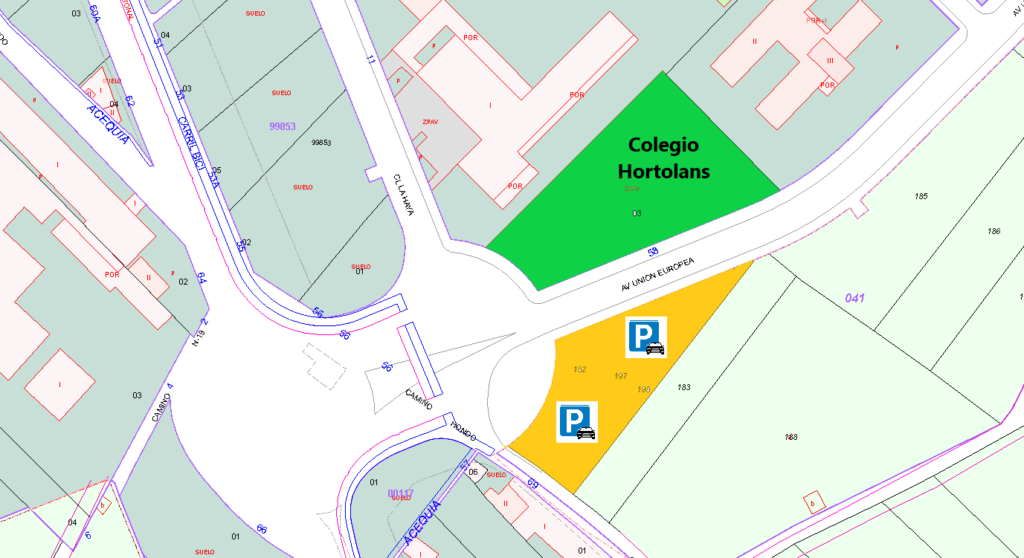 Nova àrea d'estacionament a Burriana per a facilitar el trasllat temporal del CEIP Hortolans