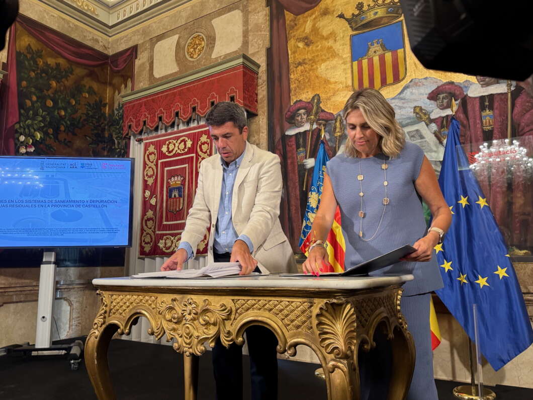 Mazón y barrachina firma convenio depuración de agua provincia de Castellón 230725