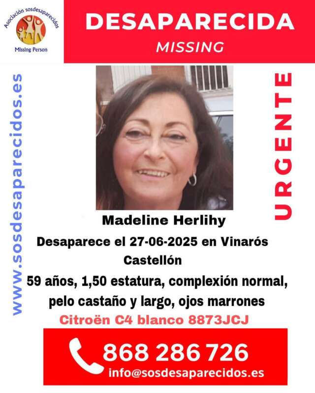 Buscan a Madeline Herlihy, desaparecida en Vinaròs desde el 27 de junio