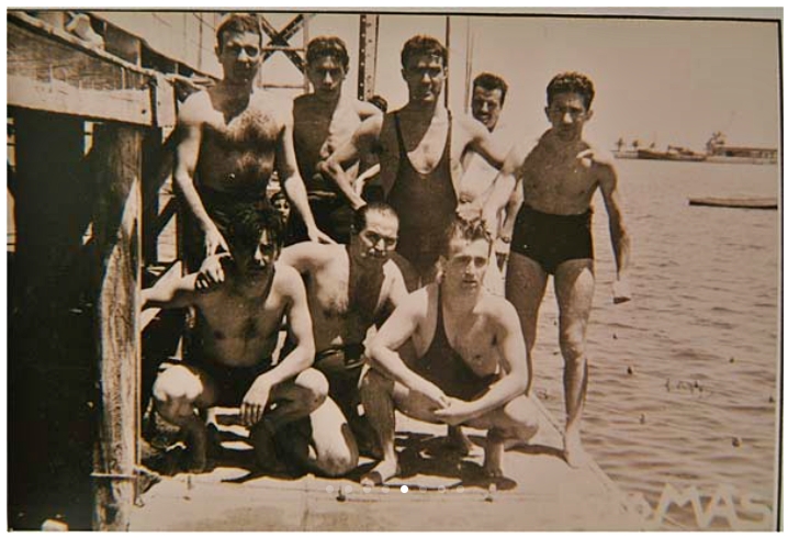 Primeros nadadores Club Náutico de Castellón años 40