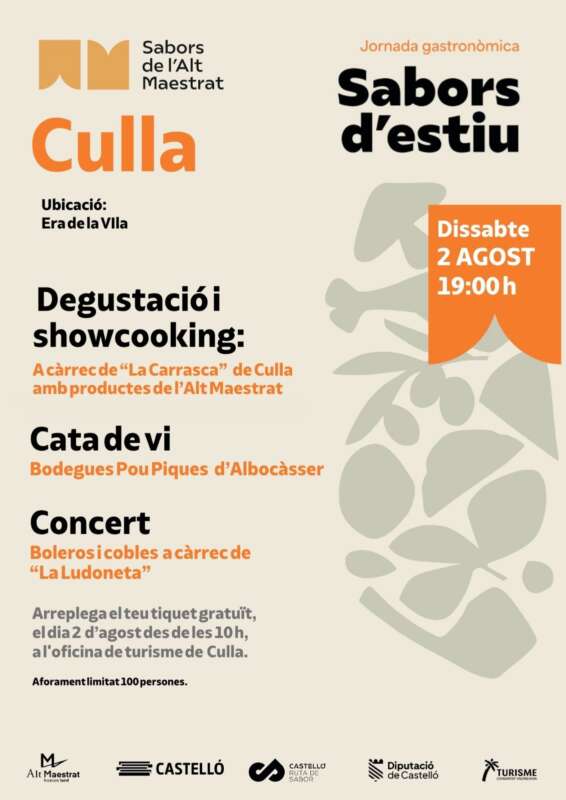 Culla acull una vetlada gastronòmica amb sabors de proximitat i música en viu a l’Era de la Vila