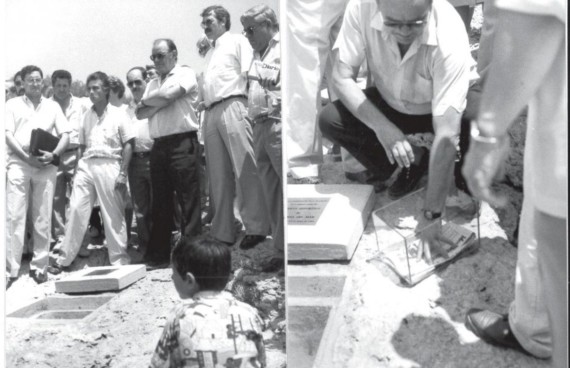 Primera piedra construcción CN Oropesa del Mar 1982