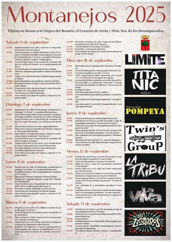 Montanejos se prepara para sus fiestas patronales 2025