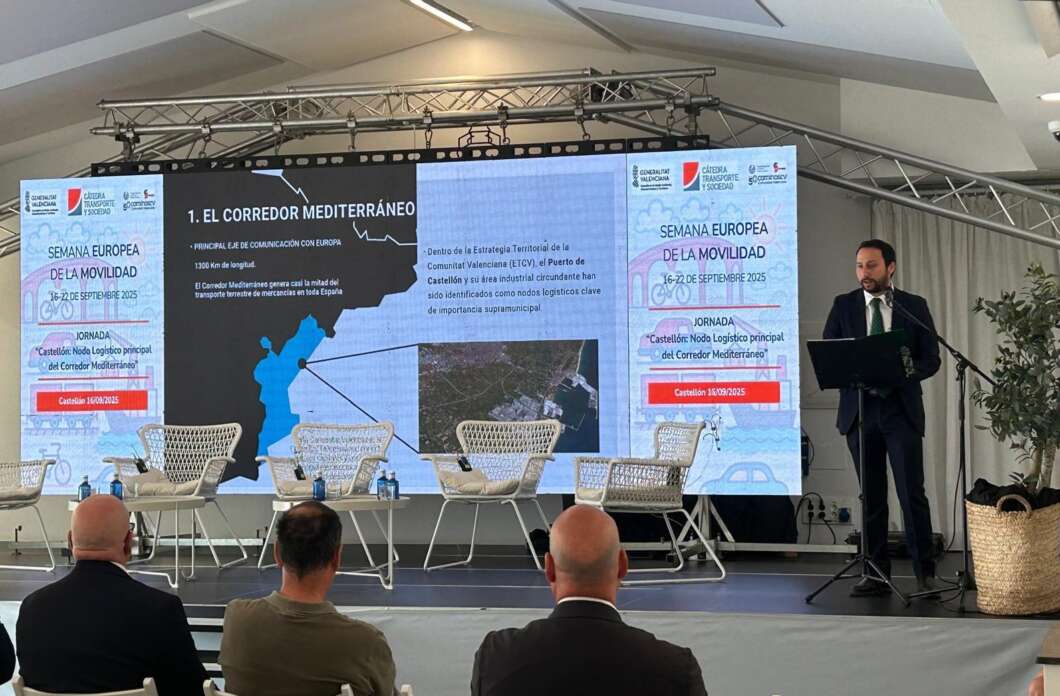 Sergio Toledo en la jornada de nodo logístico Castellón