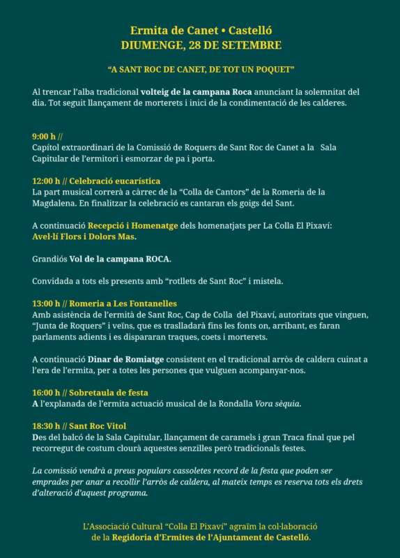 Festa de Sant Roc de Canet a Castelló