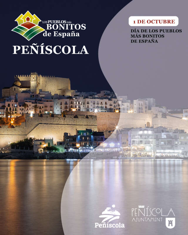 Peñíscola celebra el Día Nacional de los Pueblos más Bonitos de España con la izada de su bandera