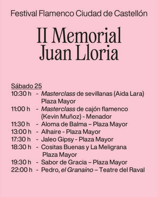 festival de Flamenco Memorial Juan Lloria 2025