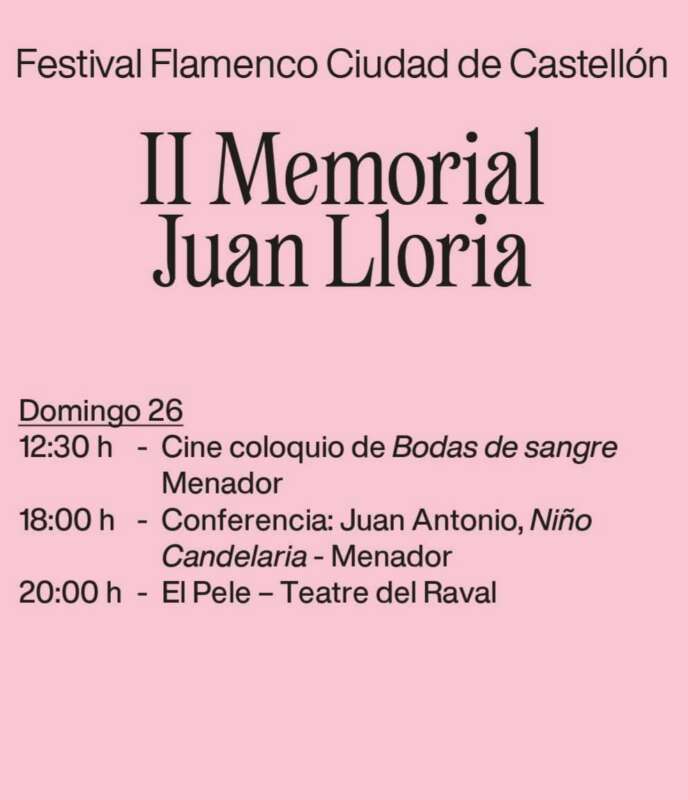 festival de Flamenco Memorial Juan Lloria 2025