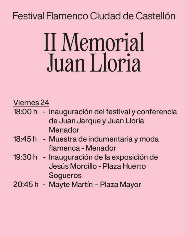 festival de Flamenco Memorial Juan Lloria 2025