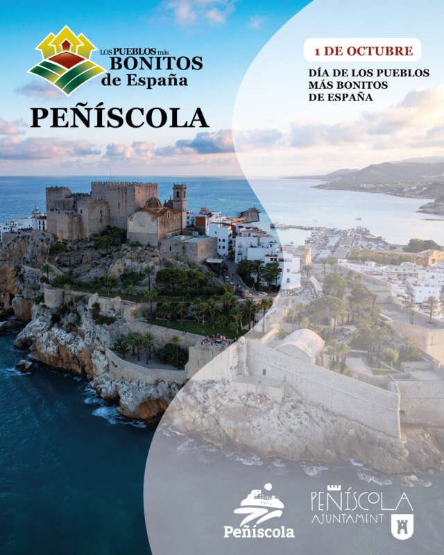 Peñíscola celebra el Día Nacional de los Pueblos más Bonitos de España con la izada de su bandera
