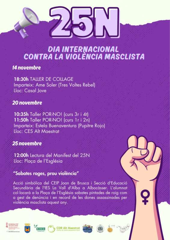 Albocàsser impulsa actos institucionales y educativos por el 25N