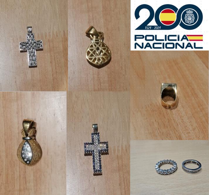 Joyas recuperadas en Castelló