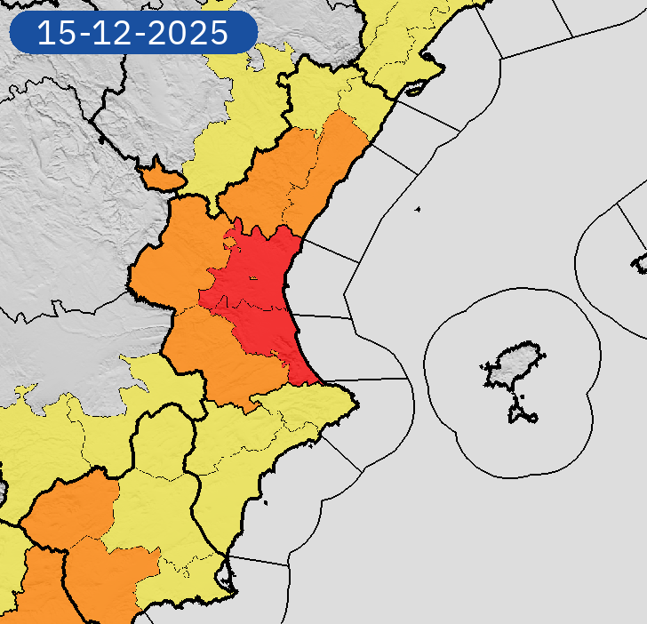 Las fuertes lluvias obligan a activar la alerta naranja a partir de las 00:00 horas en la provincia de Castellón