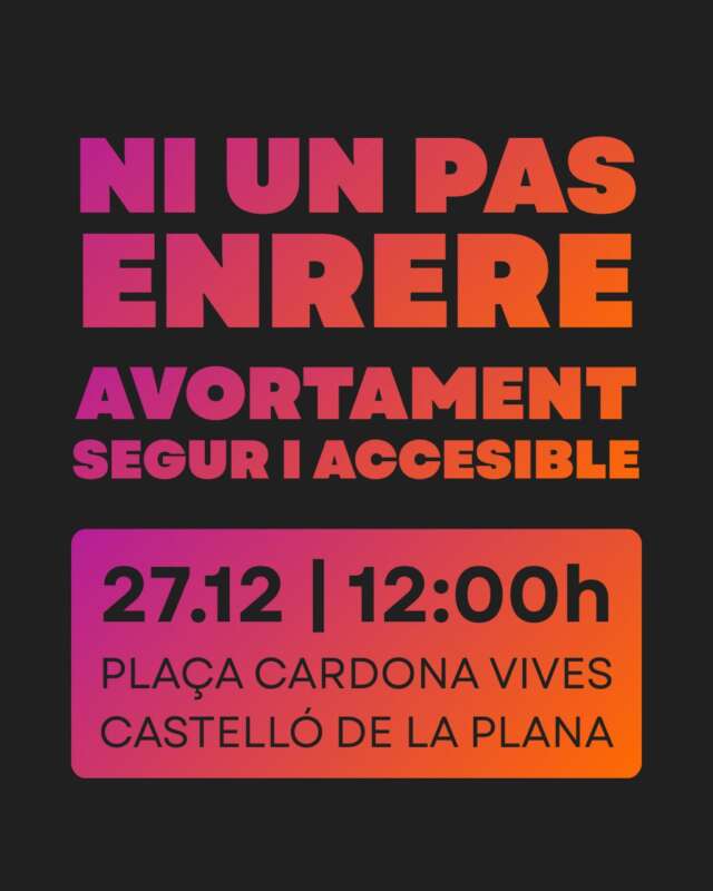 Compromís acusa el govern de Carrasco de donar cobertura institucional a un acte antiavortista