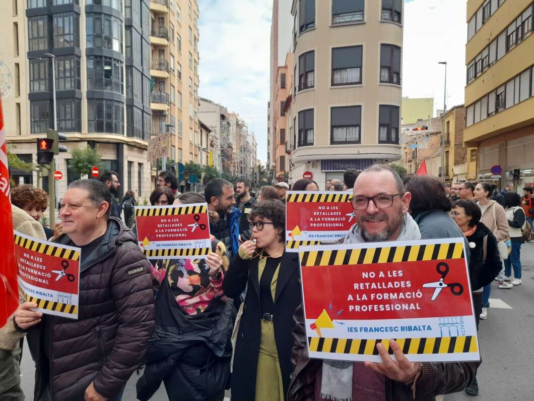 Manifestación en la educación pública en Castellón