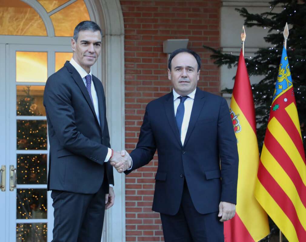 Reunión de Pedro Sánchez y Juanfran Pérez Llorca