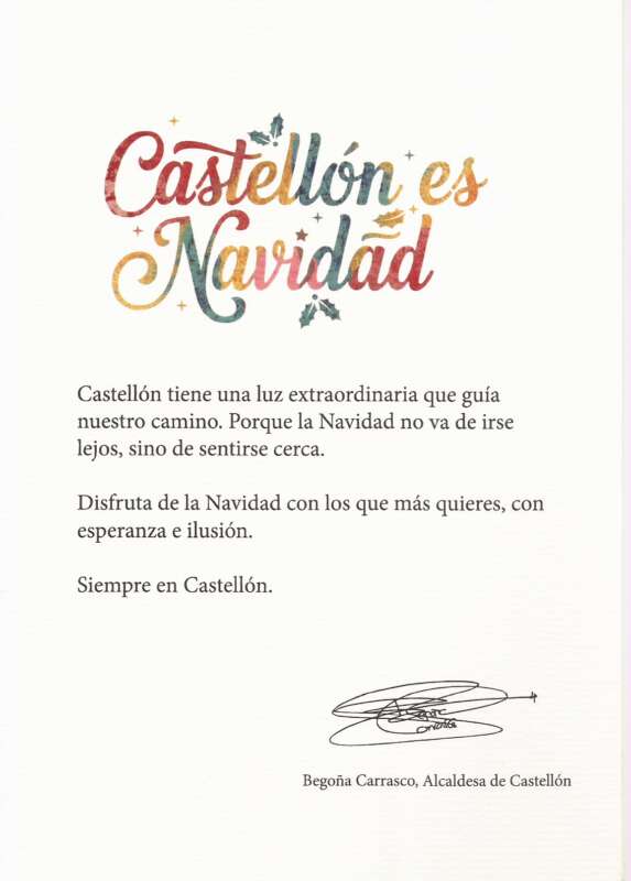 FElicitación de Navidad del Ayuntamiento de Castellón 2025