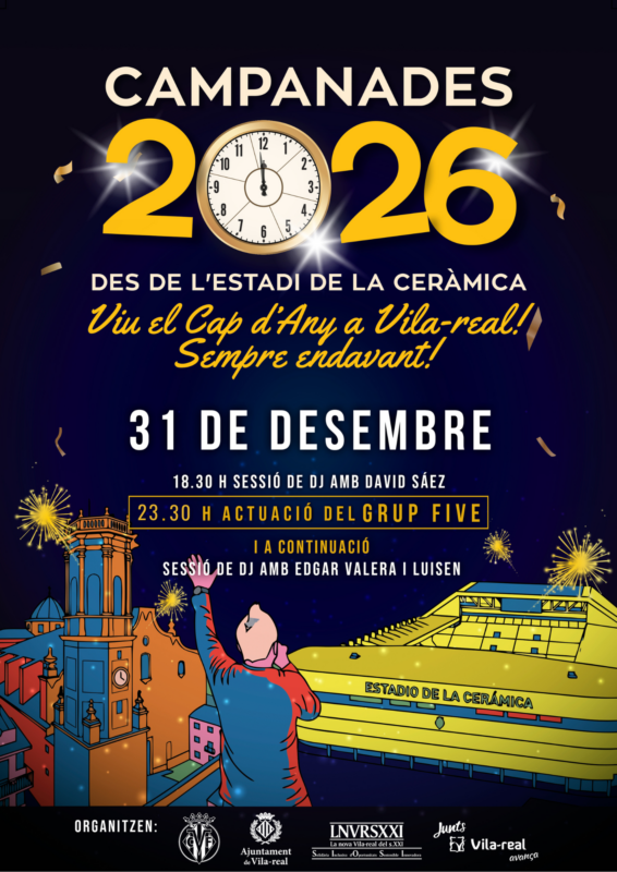 Vila-real estrena la celebració de Cap d’Any a la plaça de l’Estadi de la Ceràmica
