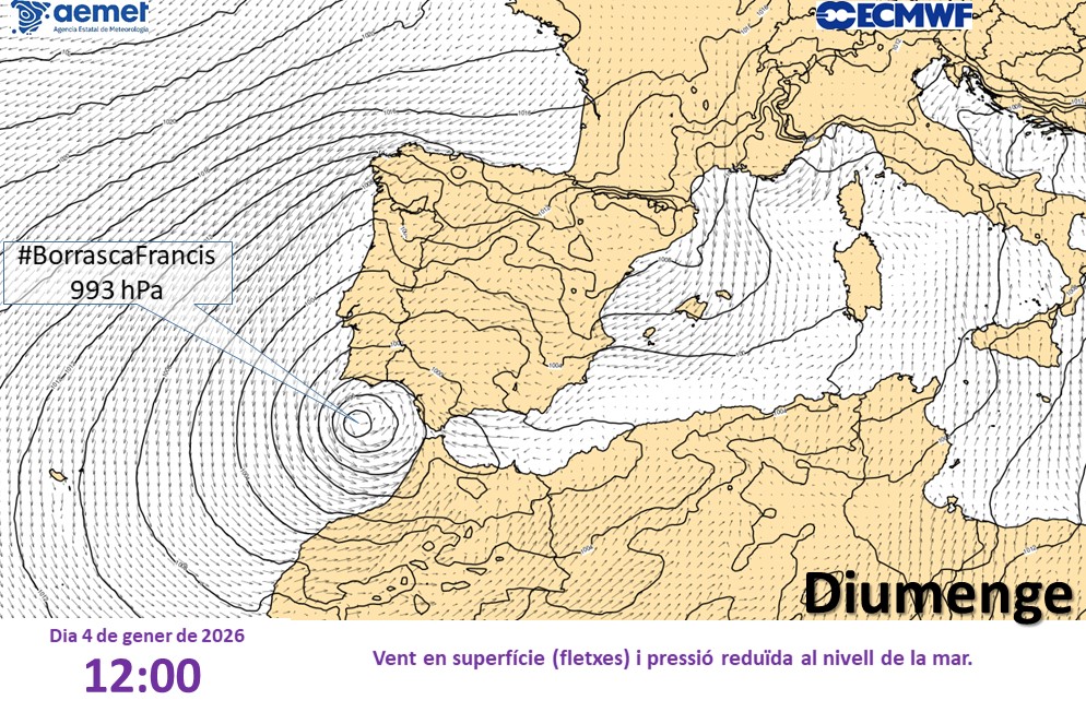 Castellón, en alerta por lluvias, frío y nieve ante la llegada de la borrasca Francis