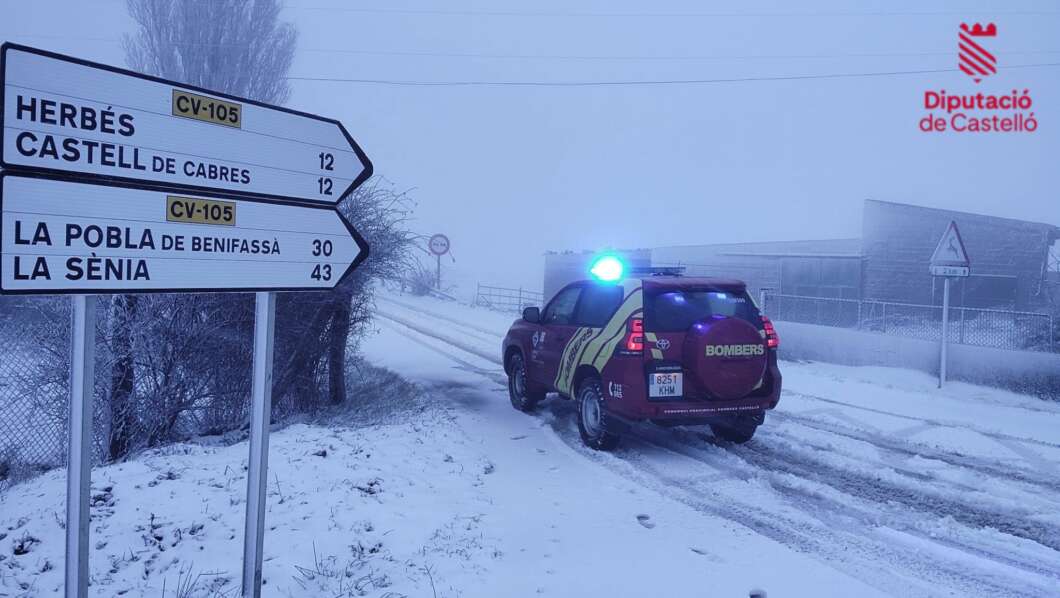Nieve en el interior de Castellón