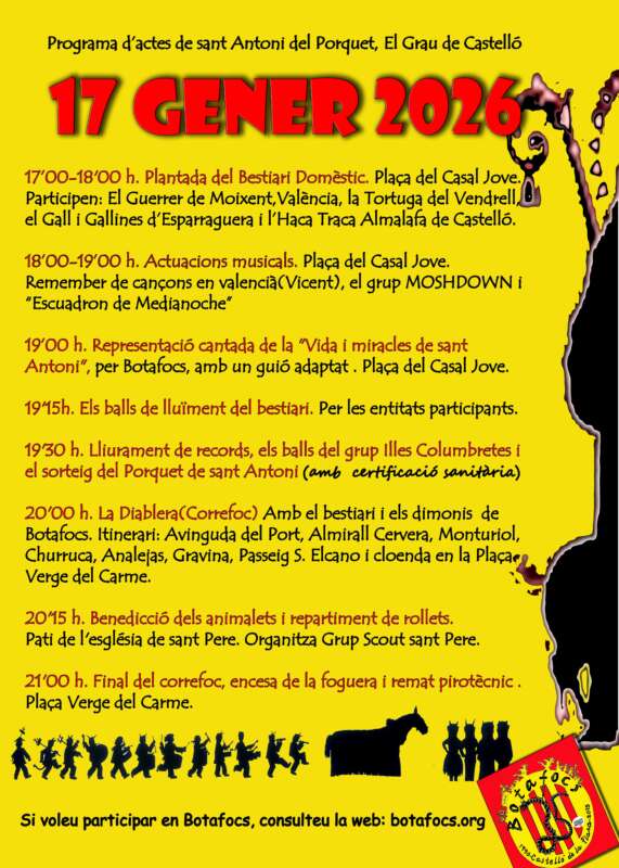 El Grau acoge la XVIII Trobada de Bestiari Domèstic por Sant Antoni