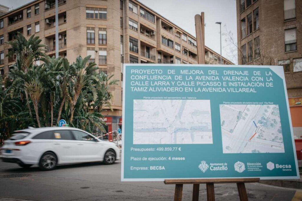 Obras anti inundaciones avenida Valencia Castellón
