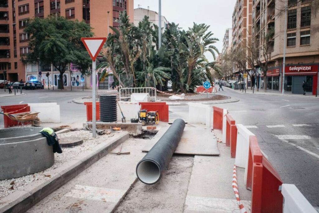 Obras anti inundaciones avenida Valencia Castellón